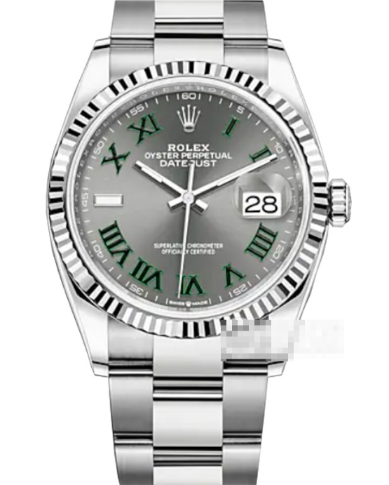 ロレックスコピー時計デイトジャスト m126234-0046、ブルー文字盤にローマ数字が映える、ほどよい華やかさ